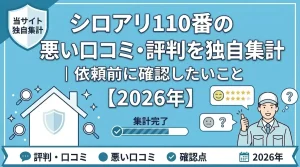 シロアリ110番の評判・口コミを独自集計した結果を示すアイキャッチ画像